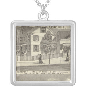 Germania Hotel, Long Branch and Hughes Brothers Silver Plated Necklace