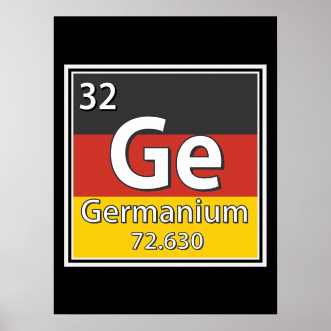 Germanium - Germany Flag German Science Poster (Front)