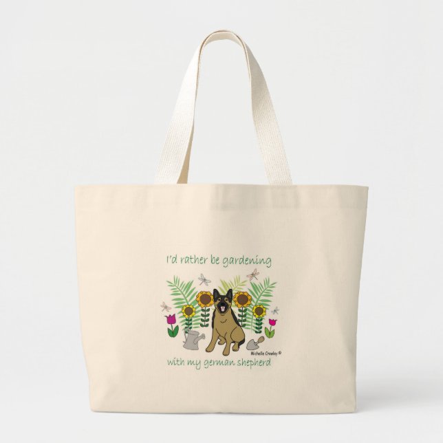 GermanShepherd Large Tote Bag (Front)