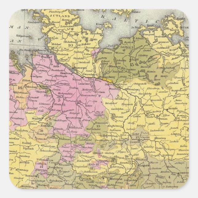 Germany 13 square sticker (Front)