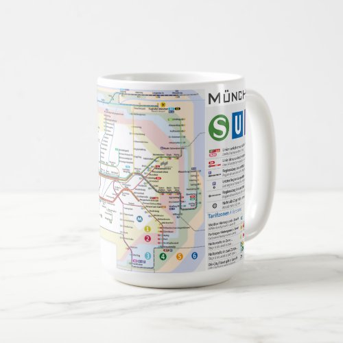  Germany 2021today Munich _ SU railway network Coffee Mug