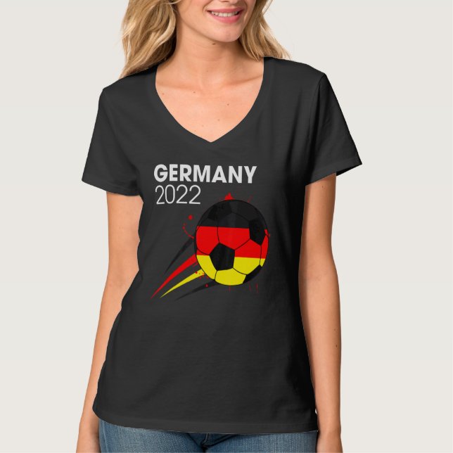 Germany 2022 Soccer Team  German Flag Men Boys T-Shirt (Front)