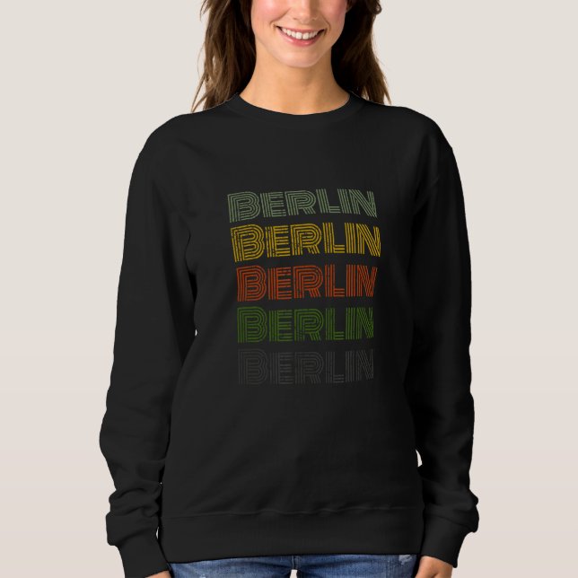 Germany 70 s City Retro Vintage Berlin Sweatshirt (Front)