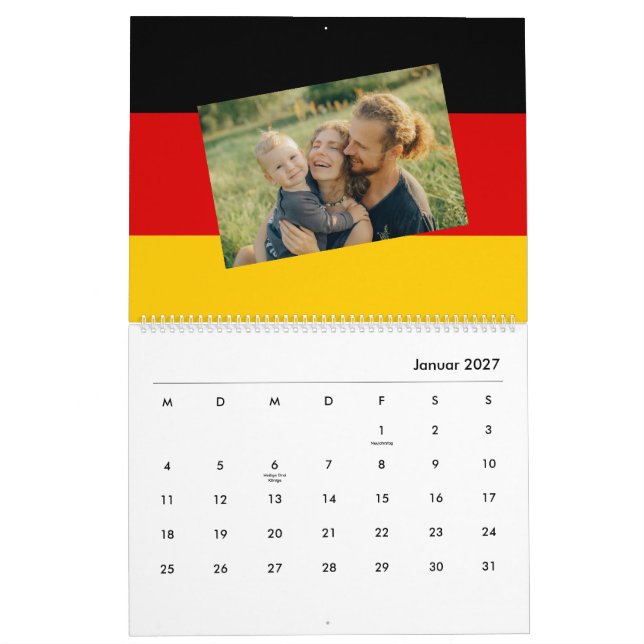 Germany | Add Your Photo German Flag 2026 Calendar