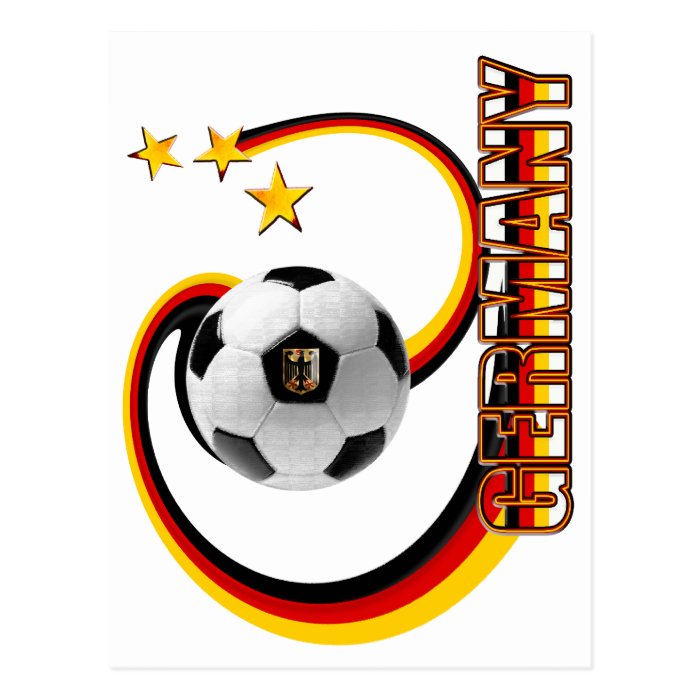 Germany alternate blended soccer logo post card