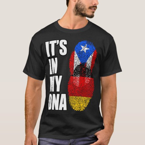Germany and Puerto Rican Mix DNA Heritage  T_Shirt