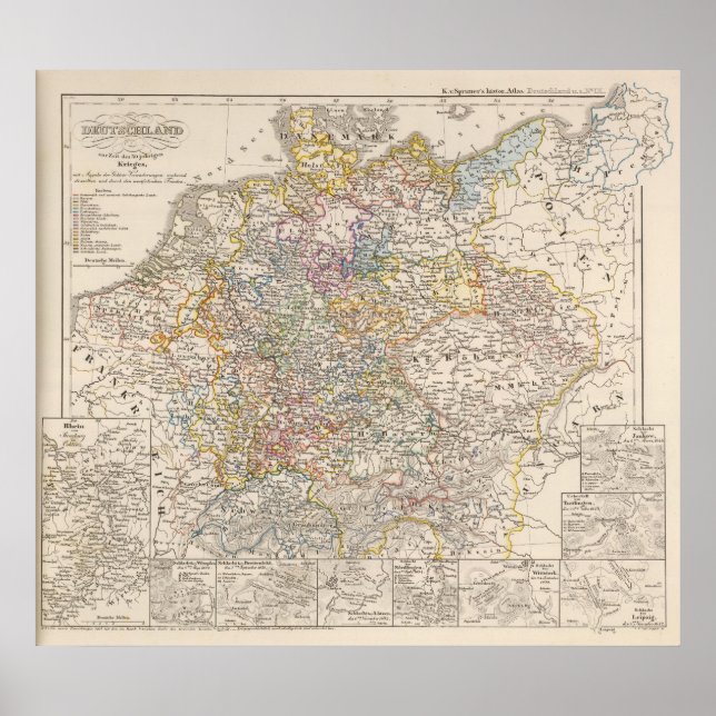 Germany at the time the 30 year old war poster (Front)