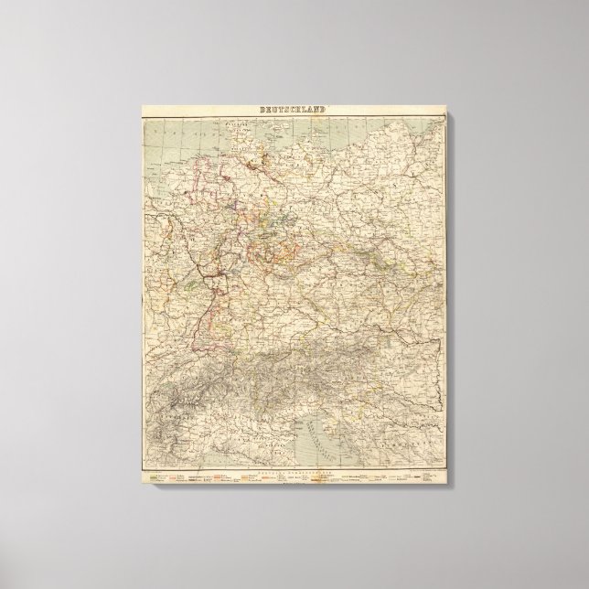 Germany Atlas Map Canvas Print (Front)