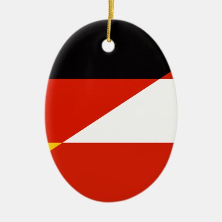 Germany-austria Flag Ceramic Ornament