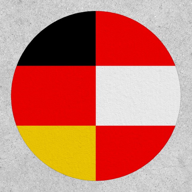 germany austria half flag country symbol patch (Front)