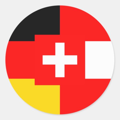 Germany Austria Switzerland flag symbol German lan Classic Round Sticker