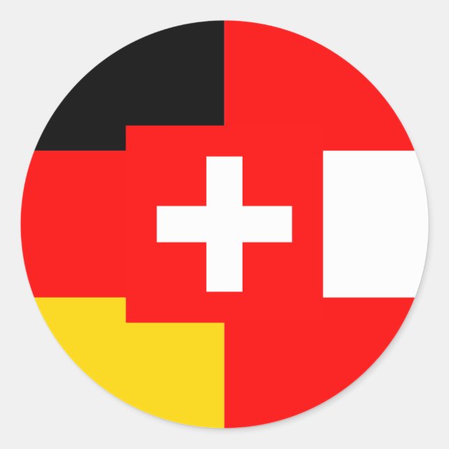 Germany Austria Switzerland flag symbol German lan Classic Round Sticker (Front)