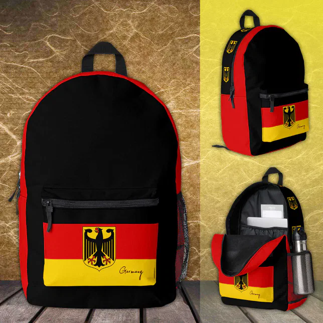 Germany, backpack, German Flag / Deutschland Printed Backpack | Zazzle