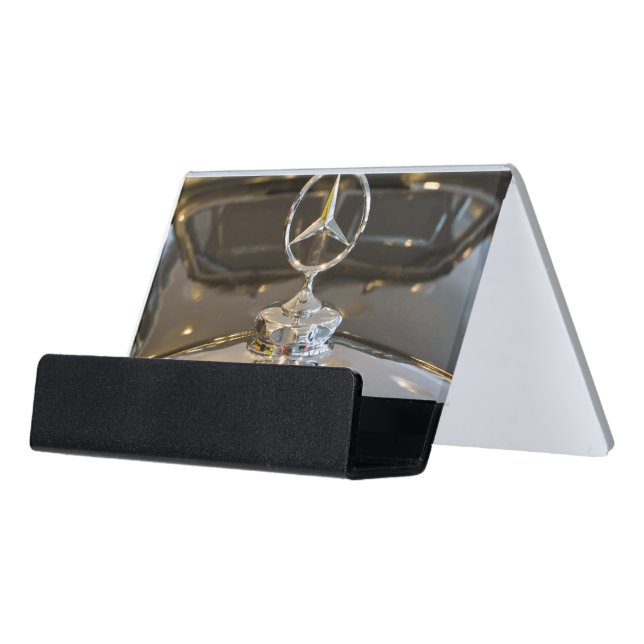 Germany, Baden-Wurttemberg, Stuttgart. Mercedes Desk Business Card Holder (Angled Front)