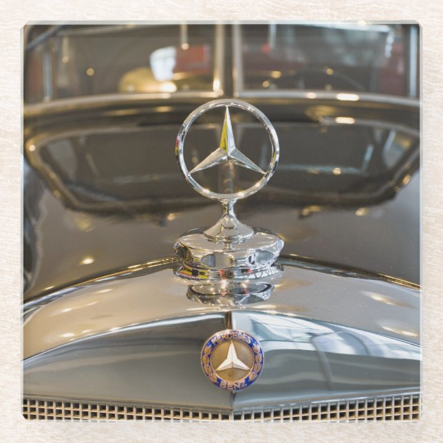 Germany, Baden-Wurttemberg, Stuttgart. Mercedes Glass Coaster (Front)