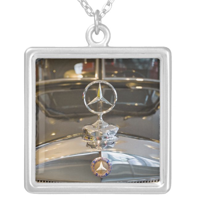 Germany, Baden-Wurttemberg, Stuttgart. Mercedes Silver Plated Necklace (Front)