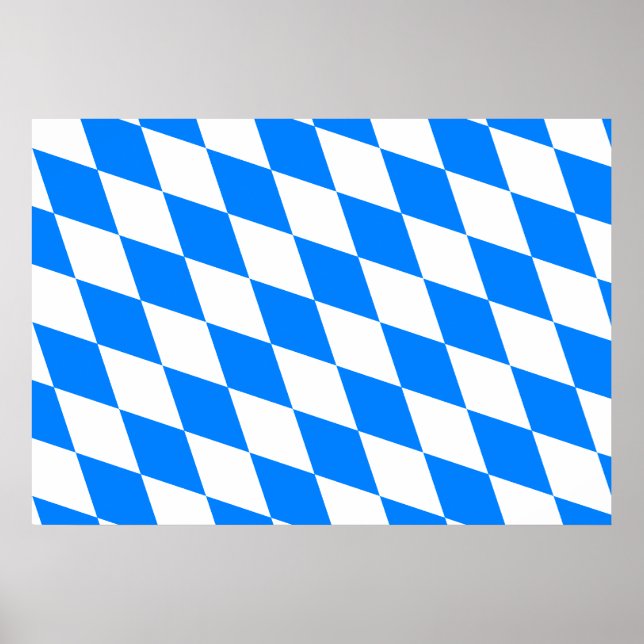 Germany Bavaria Flag Poster (Front)