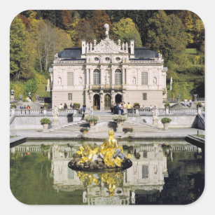 Germany, Bavaria, Linderhof Castle. Linderhof Square Sticker