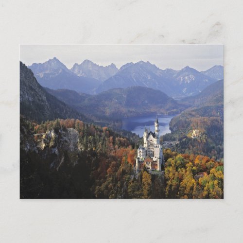 Germany Bavaria Neuschwanstein Castle King Postcard