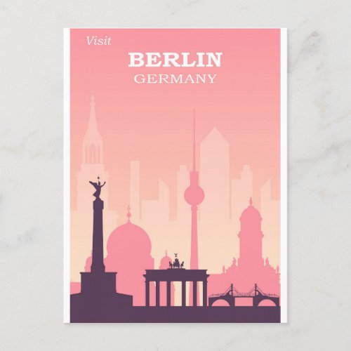Germany Berlin Vintage Travel Postcard