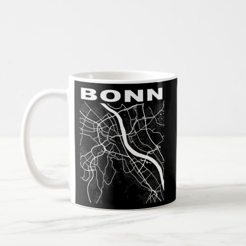Germany Bonn City Street Map Coffee Mug