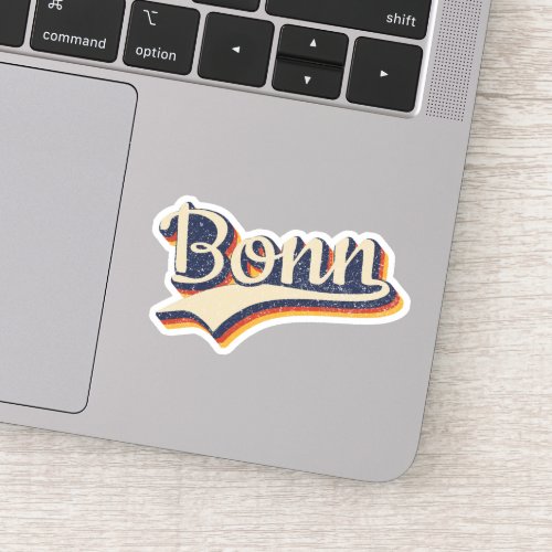 Germany Bonn Vintage Retro Typography Sticker