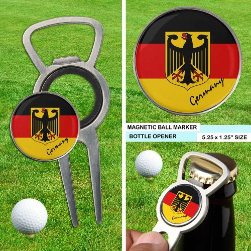 Germany bottle opener golf marker German Flag Divot Tool