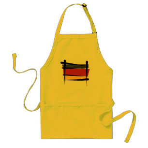 Germany Brush Flag Adult Apron