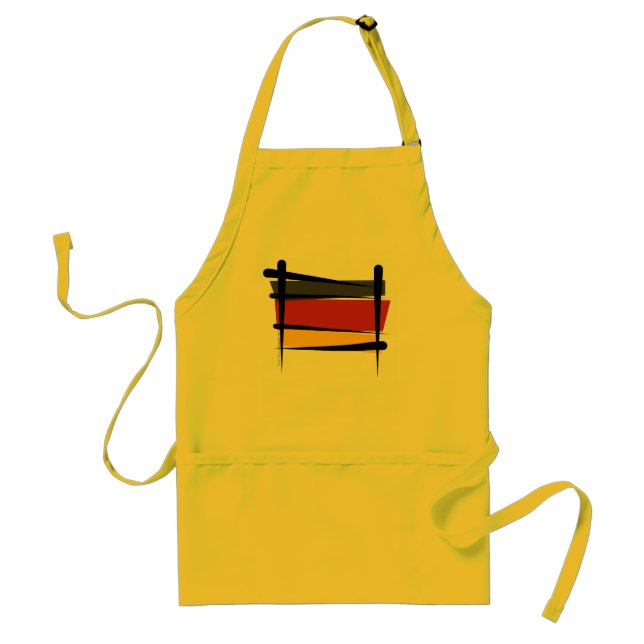 Germany Brush Flag Adult Apron (Front)