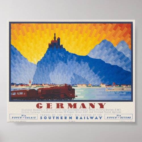 Germany by Southern Railway Vintage Poster 1935