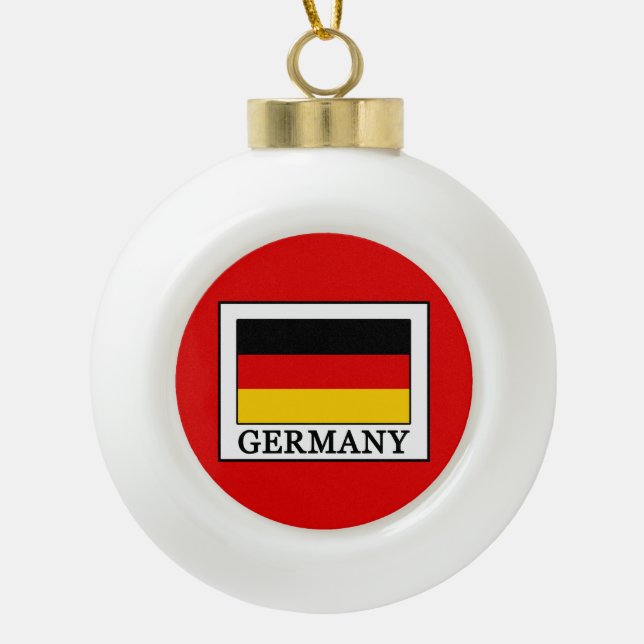Germany Ceramic Ball Christmas Ornament (Front)