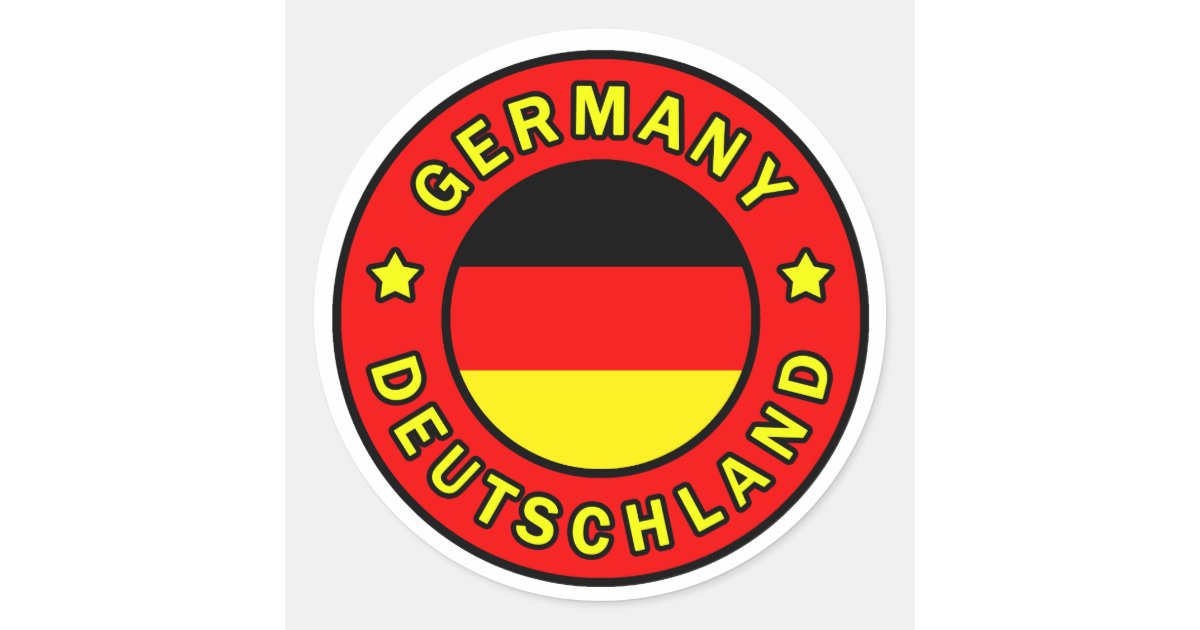 Germany Classic Round Sticker | Zazzle
