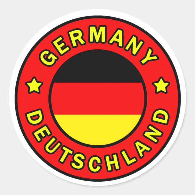 Germany Classic Round Sticker | Zazzle