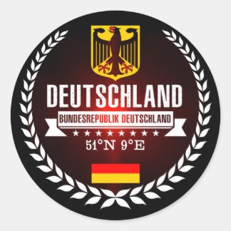 Germany Classic Round Sticker