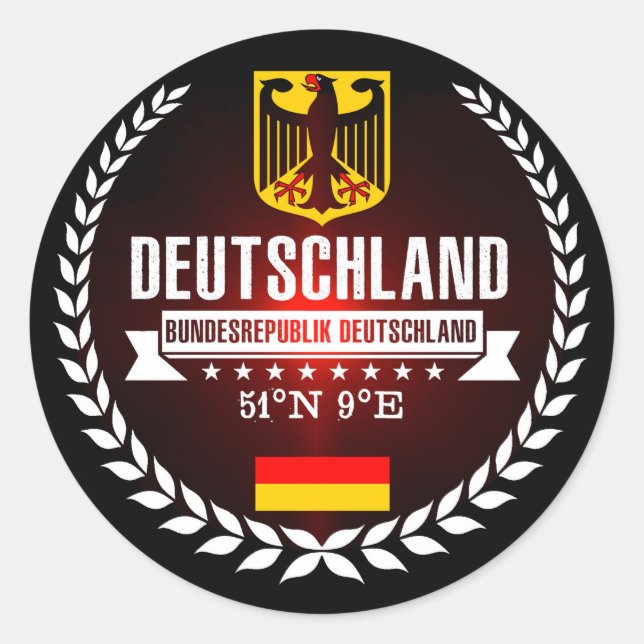 Germany Classic Round Sticker (Front)