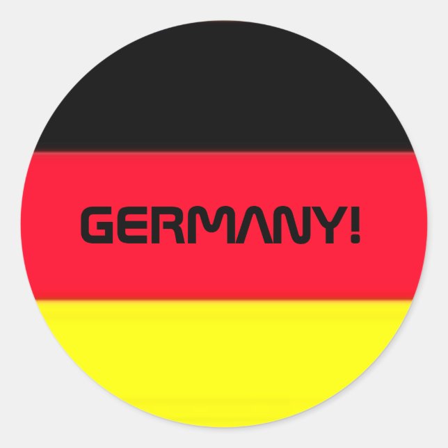 GERMANY! CLASSIC ROUND STICKER (Front)