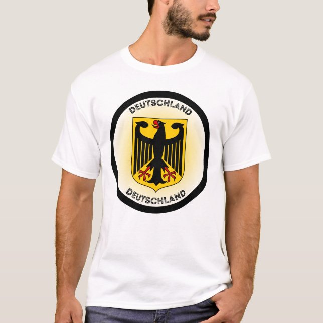 Germany Coat of Arms Circle Shape T-Shirt (Front)
