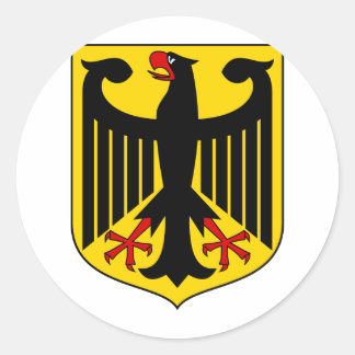 Germany coat of arms classic round sticker