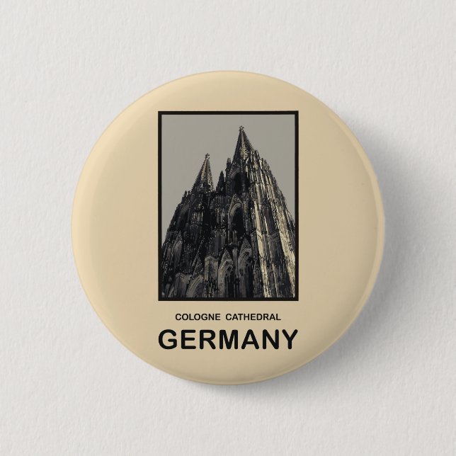 Germany Cologne Cathedral Button (Front)
