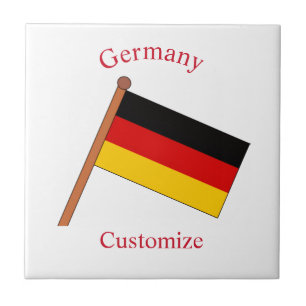Germany Country Flag Thunder_Cove Ceramic Tile