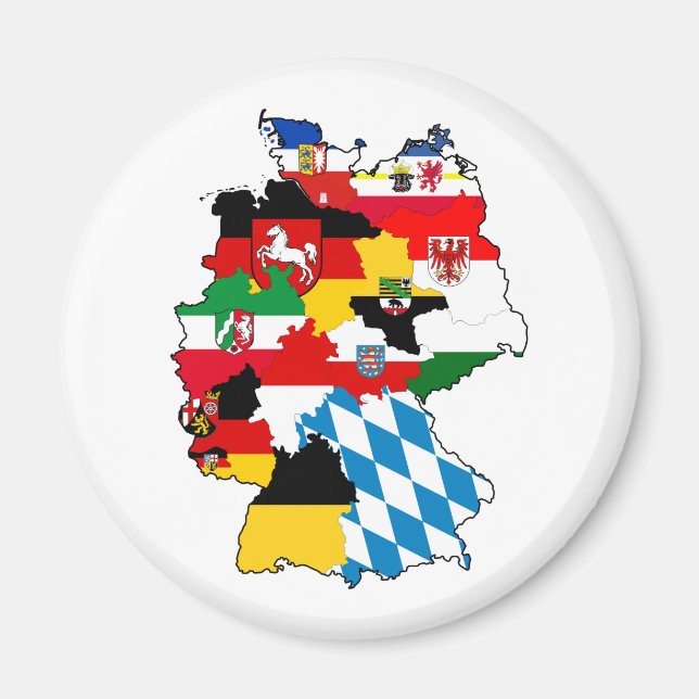 germany country political flag map region province magnet (Front)