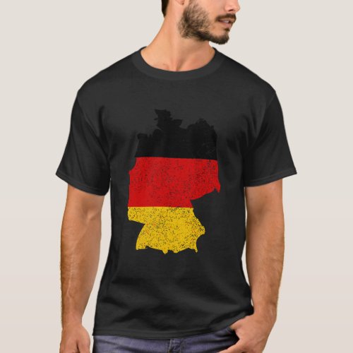 Germany Country With German Flag Hoodie Distressed T_Shirt
