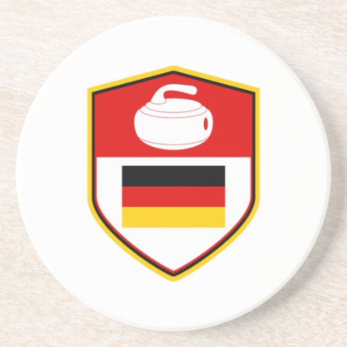 Germany Curling Team Winter Sport German Flag Coaster