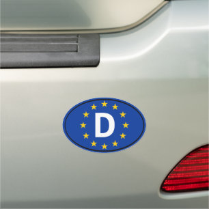 Germany Deutschland - D - European Oval Car Magnet