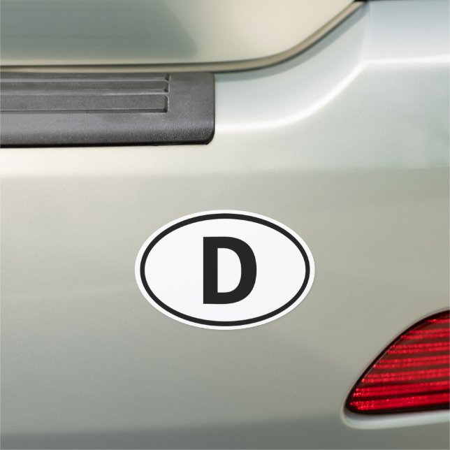 Germany Deutschland European Oval Car Magnet (In Situ)