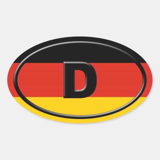 Germany - Deutschland - European Oval Sticker | Zazzle