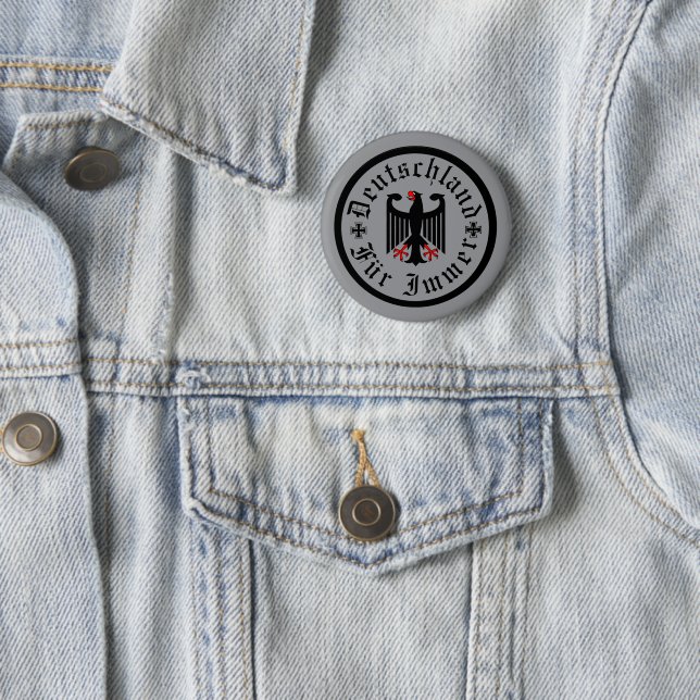 Germany/Deutschland Forever/black eagle/iron cross Button (In Situ)