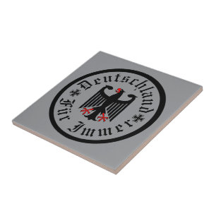 Germany/Deutschland Forever/black eagle/iron cross Ceramic Tile