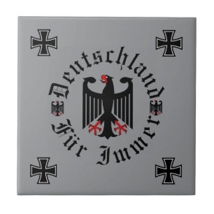 Germany/Deutschland Forever/black eagle/iron cross Ceramic Tile