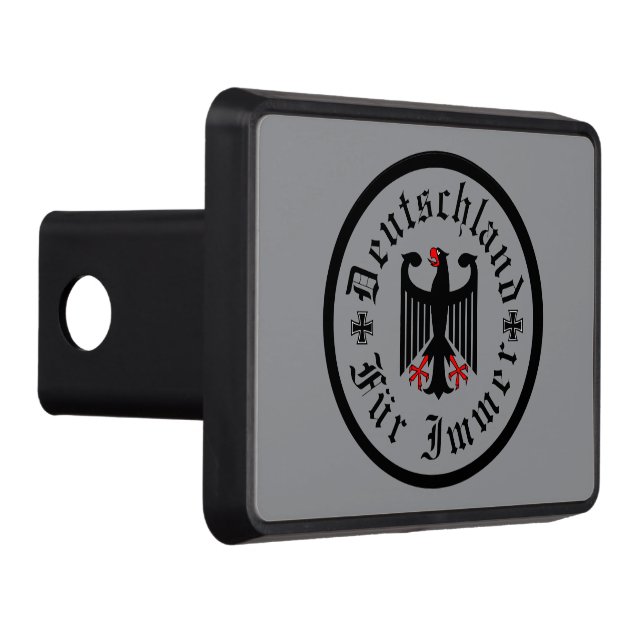 Germany/Deutschland Forever/black eagle/iron cross Hitch Cover (Right)